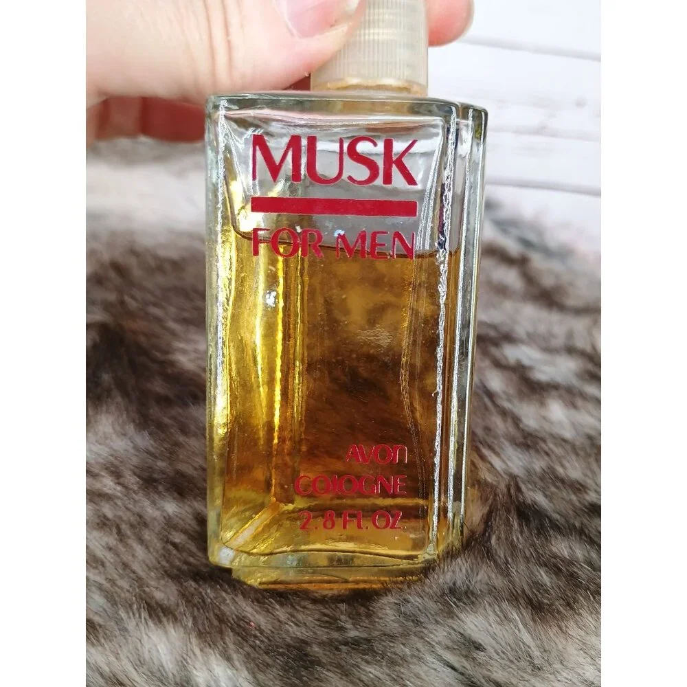 Vintage‎ 1983 Avon Musk For Men Cologne 2.8 FL OZ Bottle